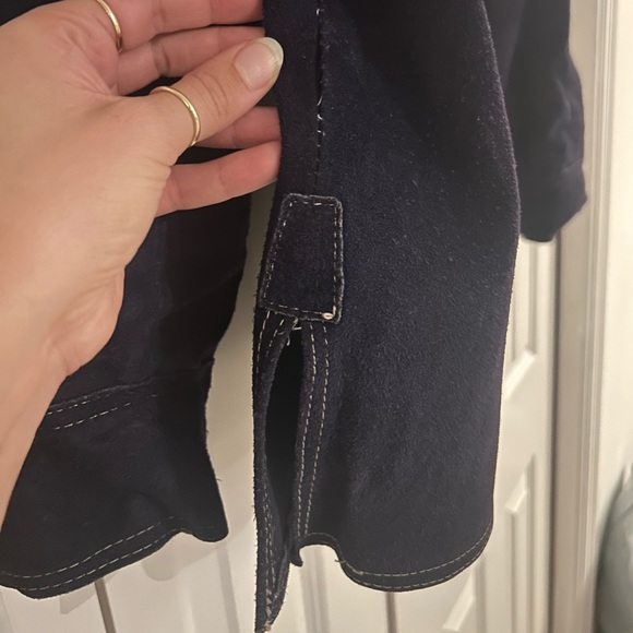 SOLD 
Navy Blue Suede Western shirt/jacket - Picture 3 of 6